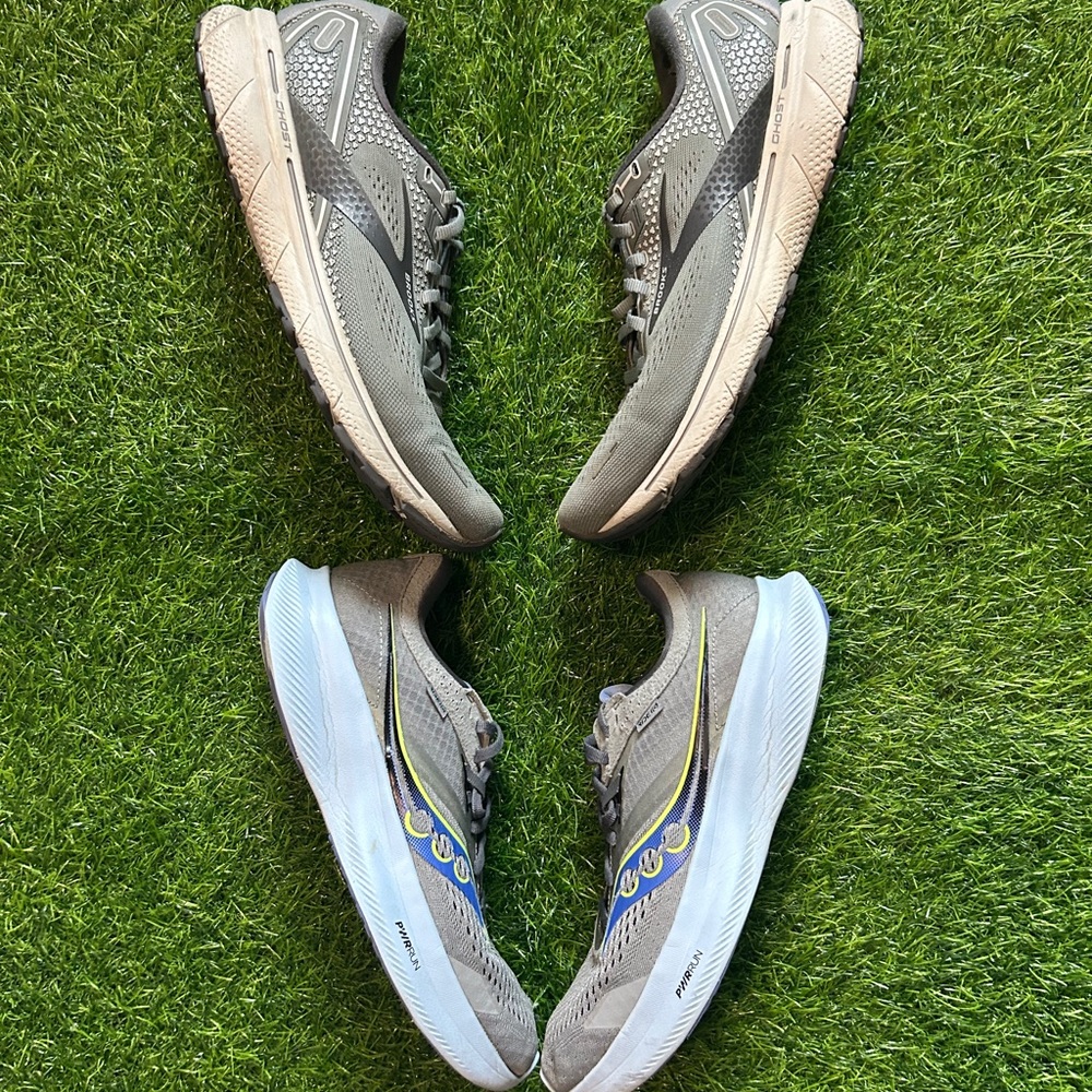 Brooks Ghost 14 Wmns 10 + Saucony Ride 16 Wmns 9.5 Running Shoes Bundle